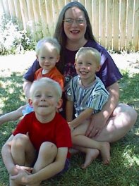 Corrine with three of her four sons.